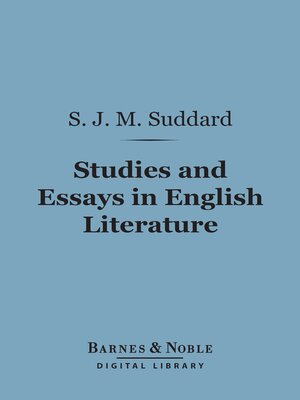 cover image of Studies and Essays in English Literature (Barnes & Noble Digital Library)